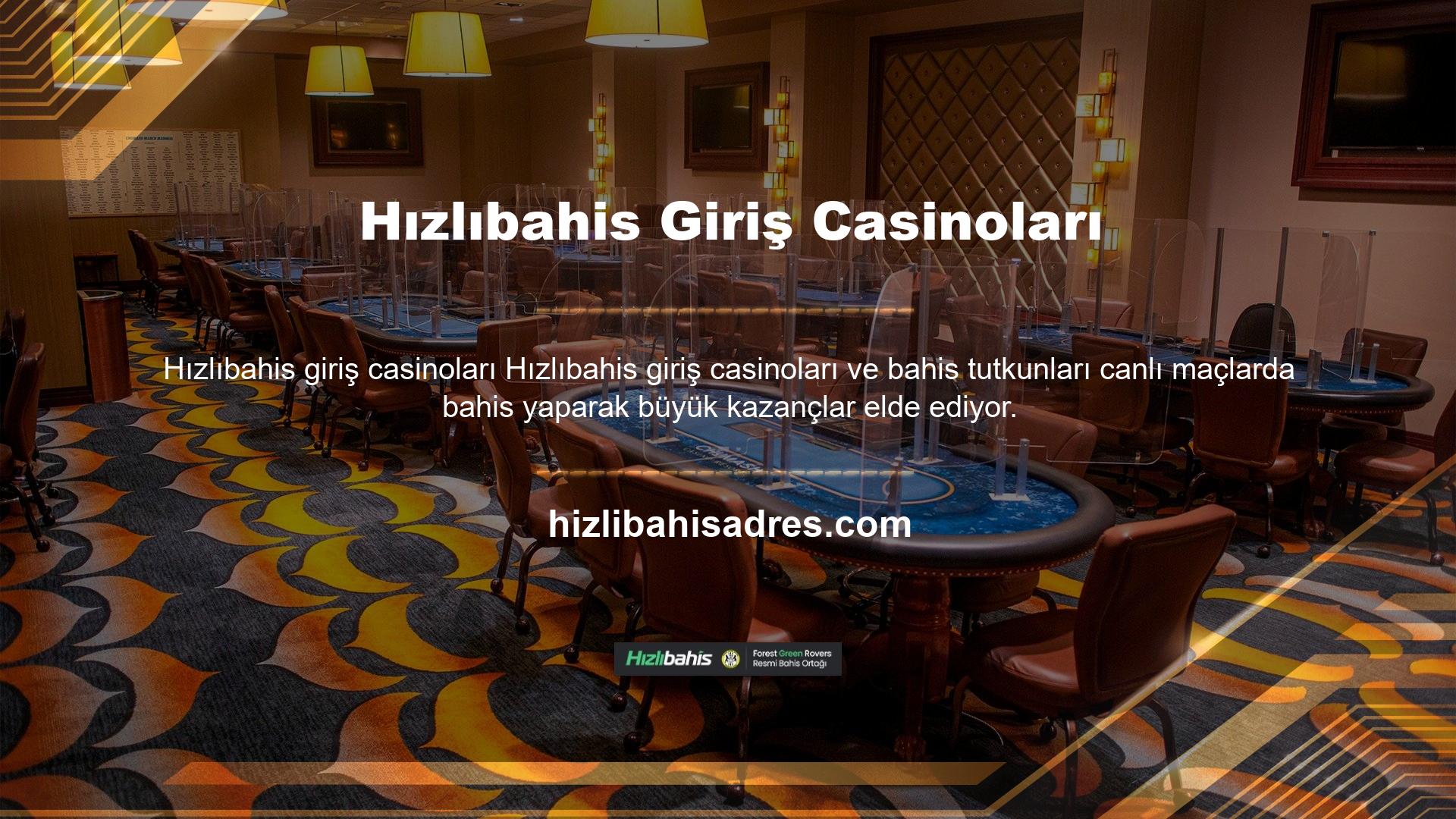 Bu bağlamda, canlı bahislerle casino meraklılarına yüksek kazançlar sunuyoruz
